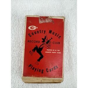 Vtg 1950s Country Music Record Club Playing‎ Cards Heather Complete Nashville